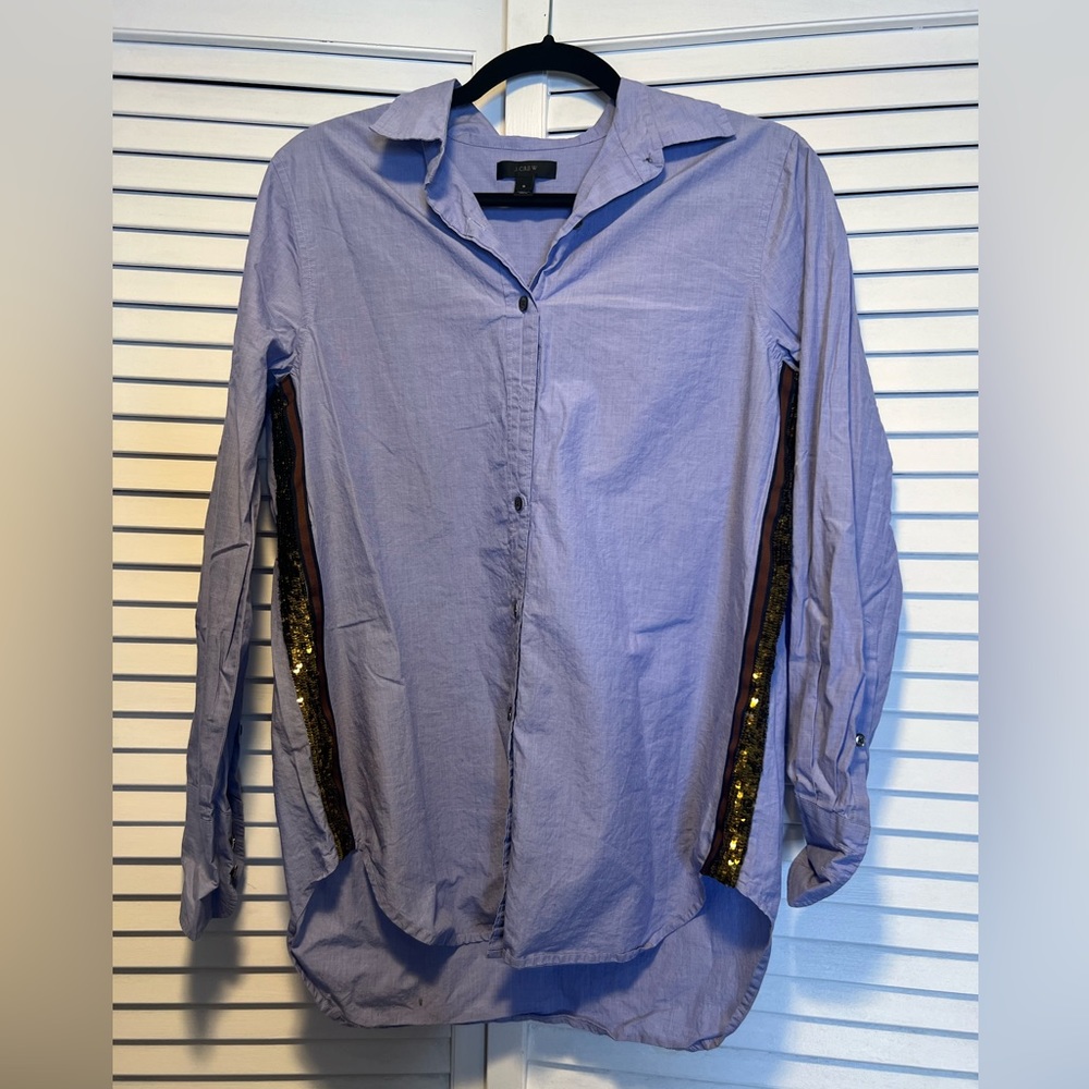 Blue J.Crew button down top sequence